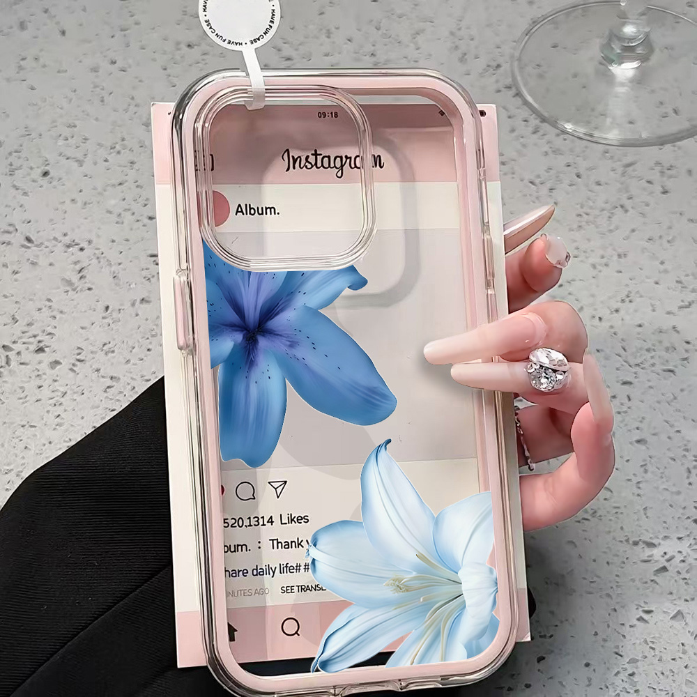 Clear Shockproof Bumper Case - Przezroczyste etui na telefon z motywem