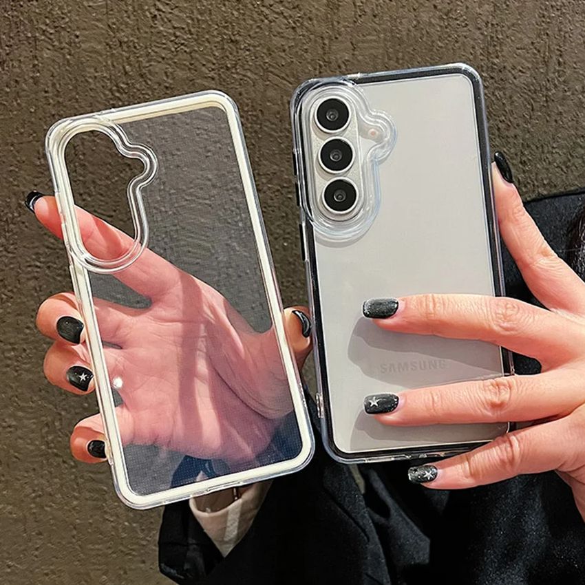 Clear Shockproof Bumper Case - Luksusowe etui z kolorową ramką i